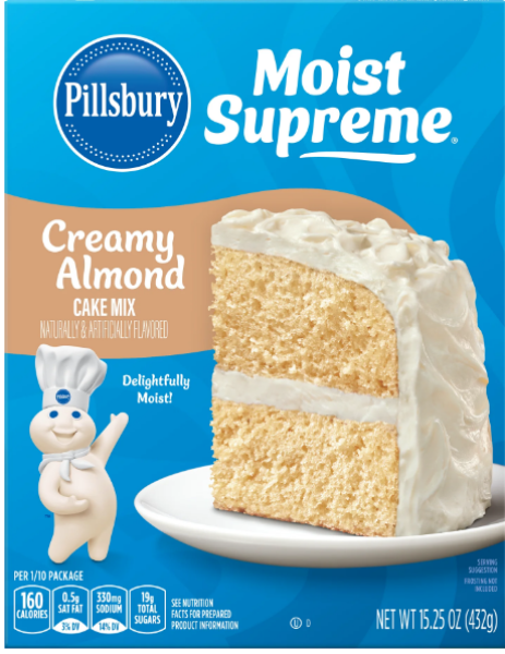PILLSBURY Moist Supreme 'Creamy Almond' Cake Mix Delightfully Moist 432 gr